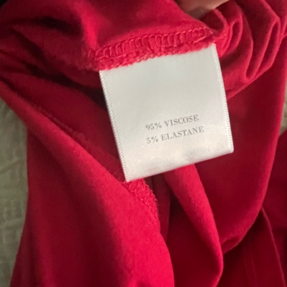 LK Bennett Lipstick Red 3/4 sleeve dress v-back size US 10/UK 14 EUC - Picture 4 of 4